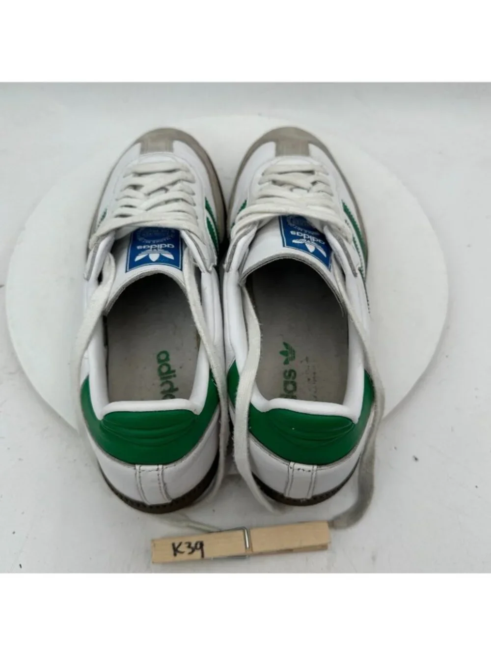 Adidas Originals Samba Men Size 9.5  IG1024 White Green Grey Casual Shoes